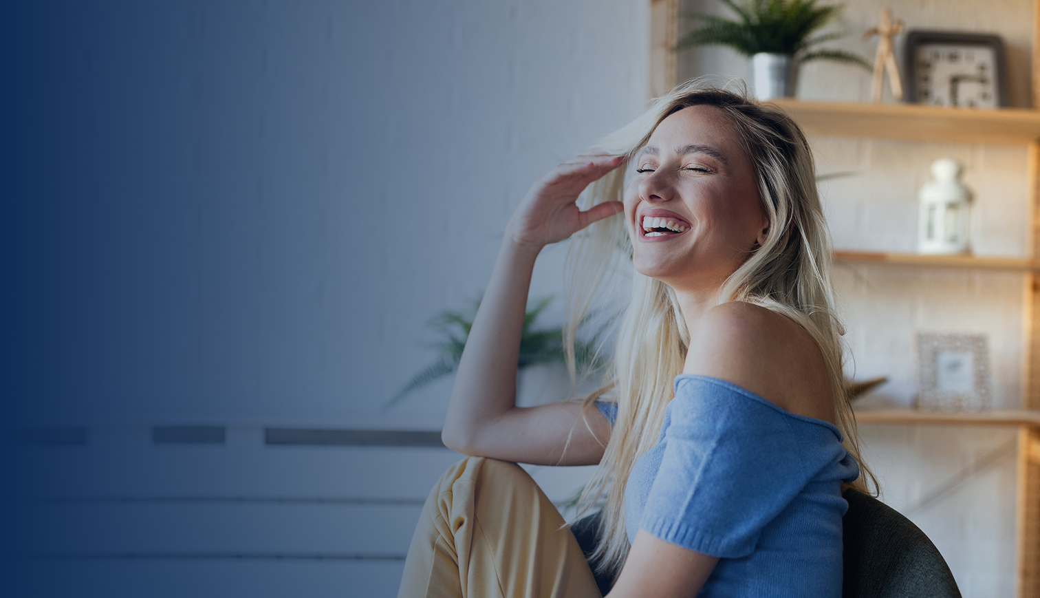 Mulher a rir